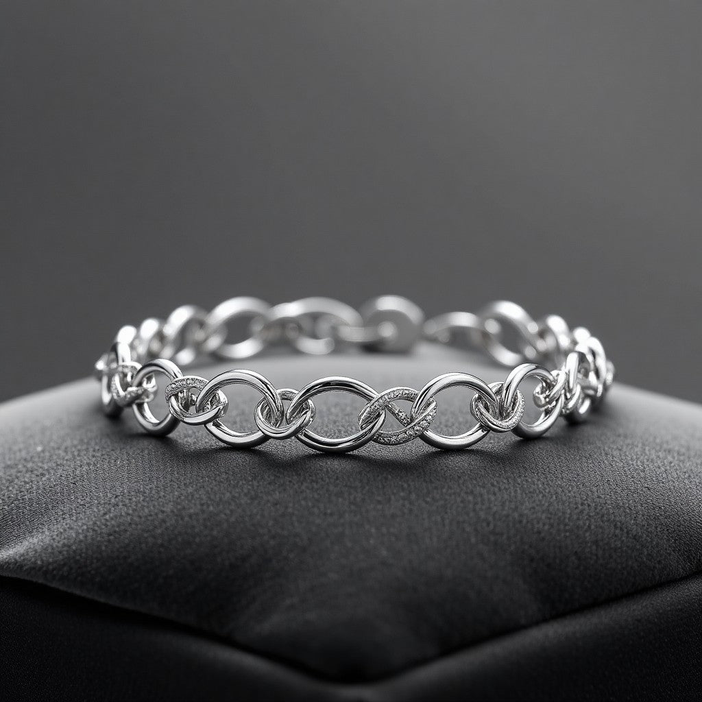WOMENS SWIRL CROSS BRACELET