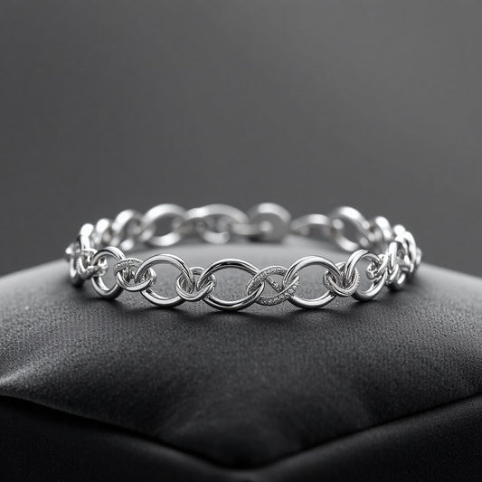 WOMENS SWIRL CROSS BRACELET